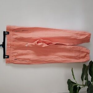 Athleta Cabo Linen Jogger in Sherbet Orange, women's size 14